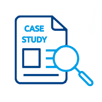 An icon of case studies.