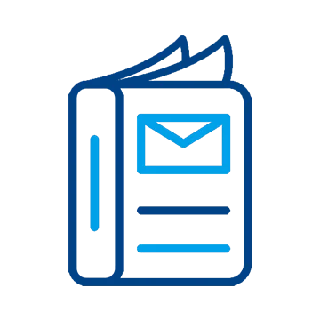An icon of document download.