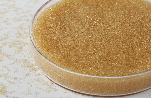A detail of ion exchange resins.