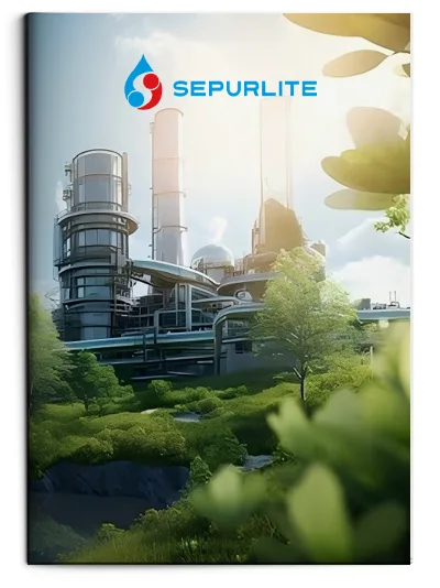 The brochure cover of resins solutions for environmental protection.